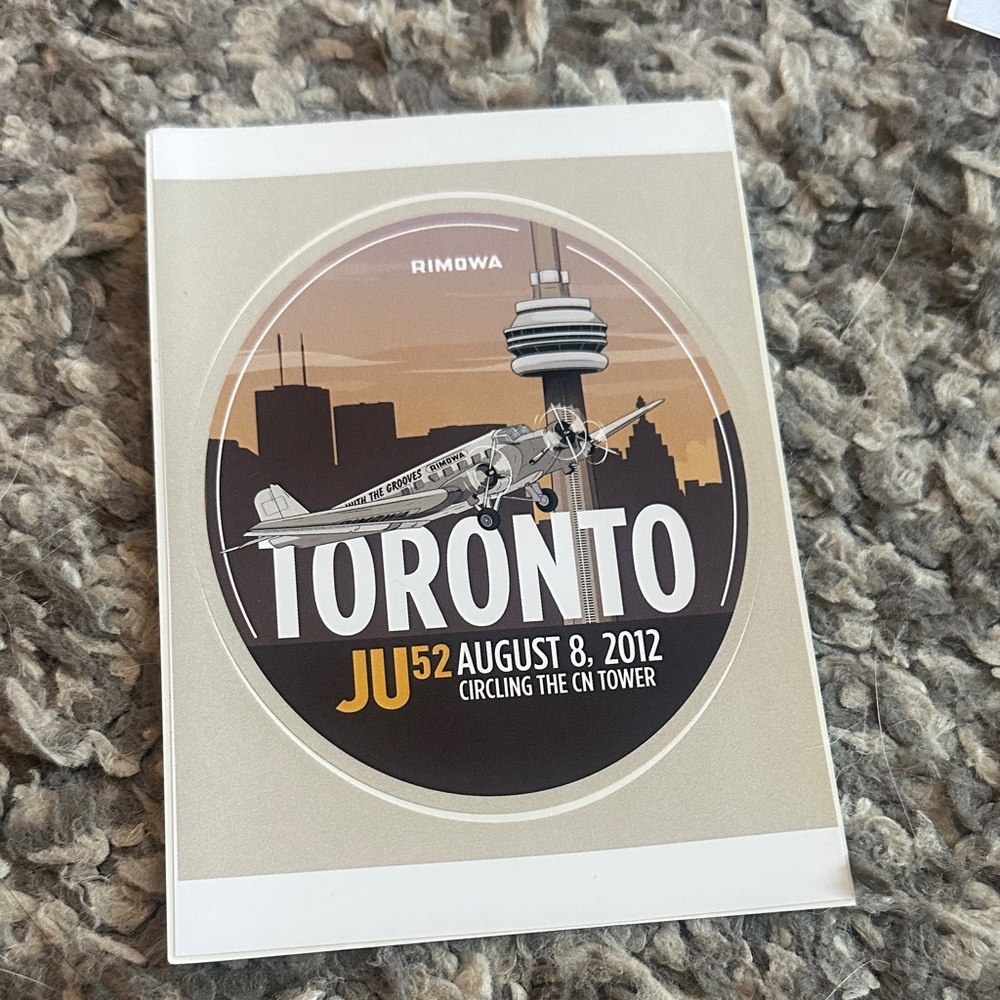 RIMOWA Toronto Aviation Sticker - Beige and White